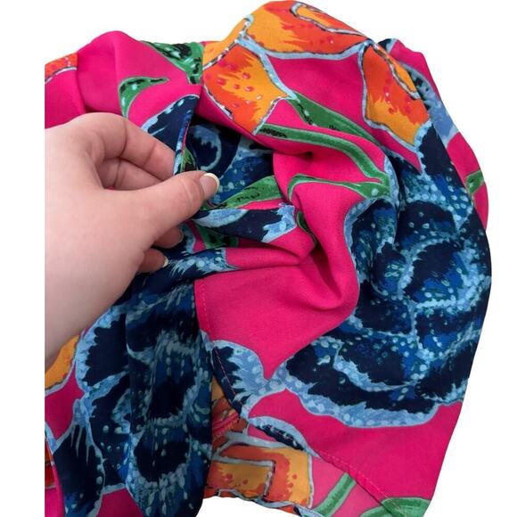 Show Me Your MuMu Sawyer Floratopia Shorts Floral Chiffon In Pink Size XS - Picture 6 of 12